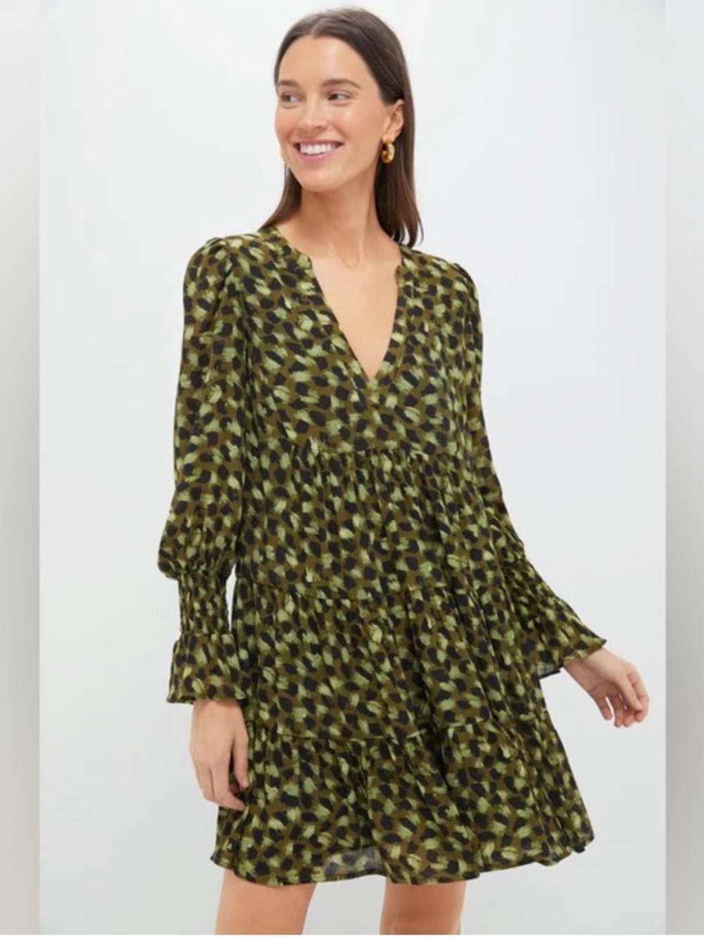 NWT TUCKERNUCK Pomander Place‎ Kenzo Mini Dress Tiered Babydoll Forest Fairy XXS